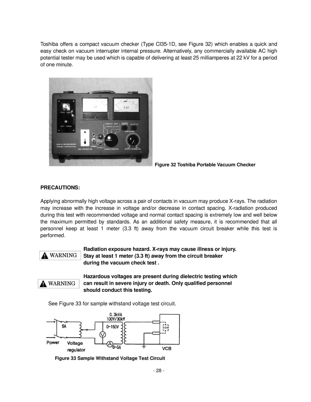 Toshiba HV6CS-MU operation manual Precautions 