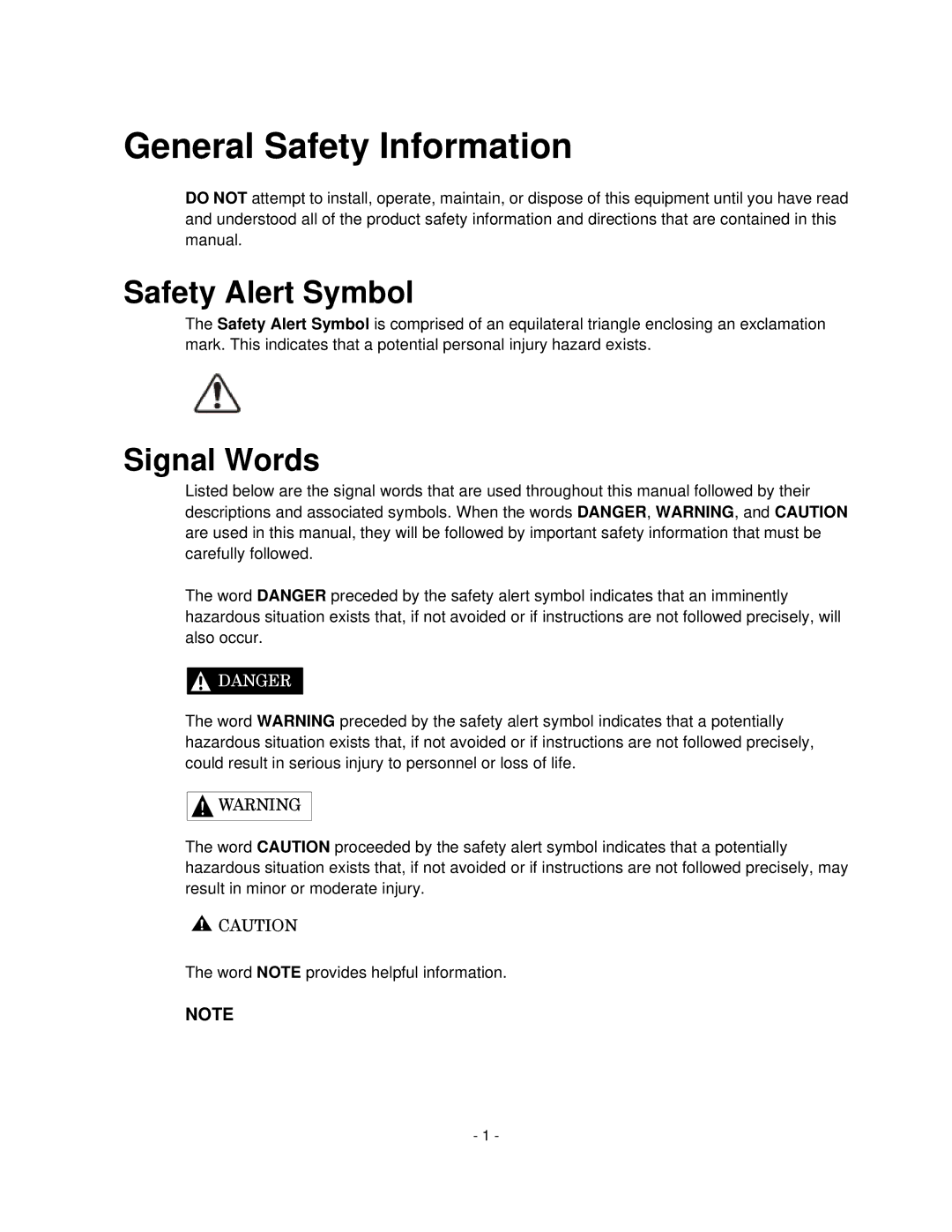 Toshiba HV6CS-MU operation manual General Safety Information, Safety Alert Symbol 