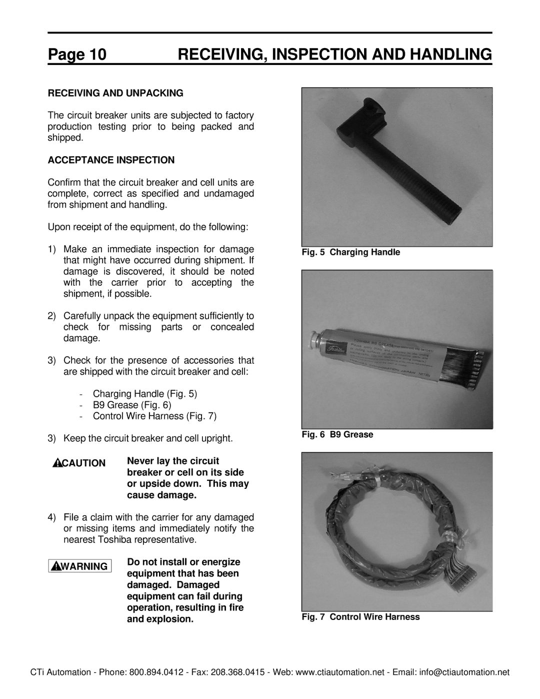 Toshiba HV6FS-MLD instruction manual Receiving and Unpacking, Acceptance Inspection 