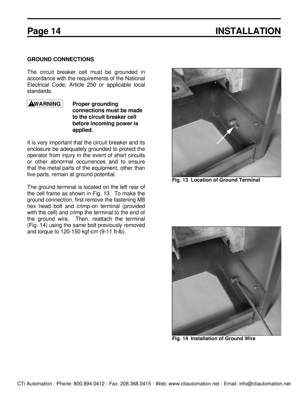 Toshiba HV6FS-MLD instruction manual Ground Connections, Location of Ground Terminal 