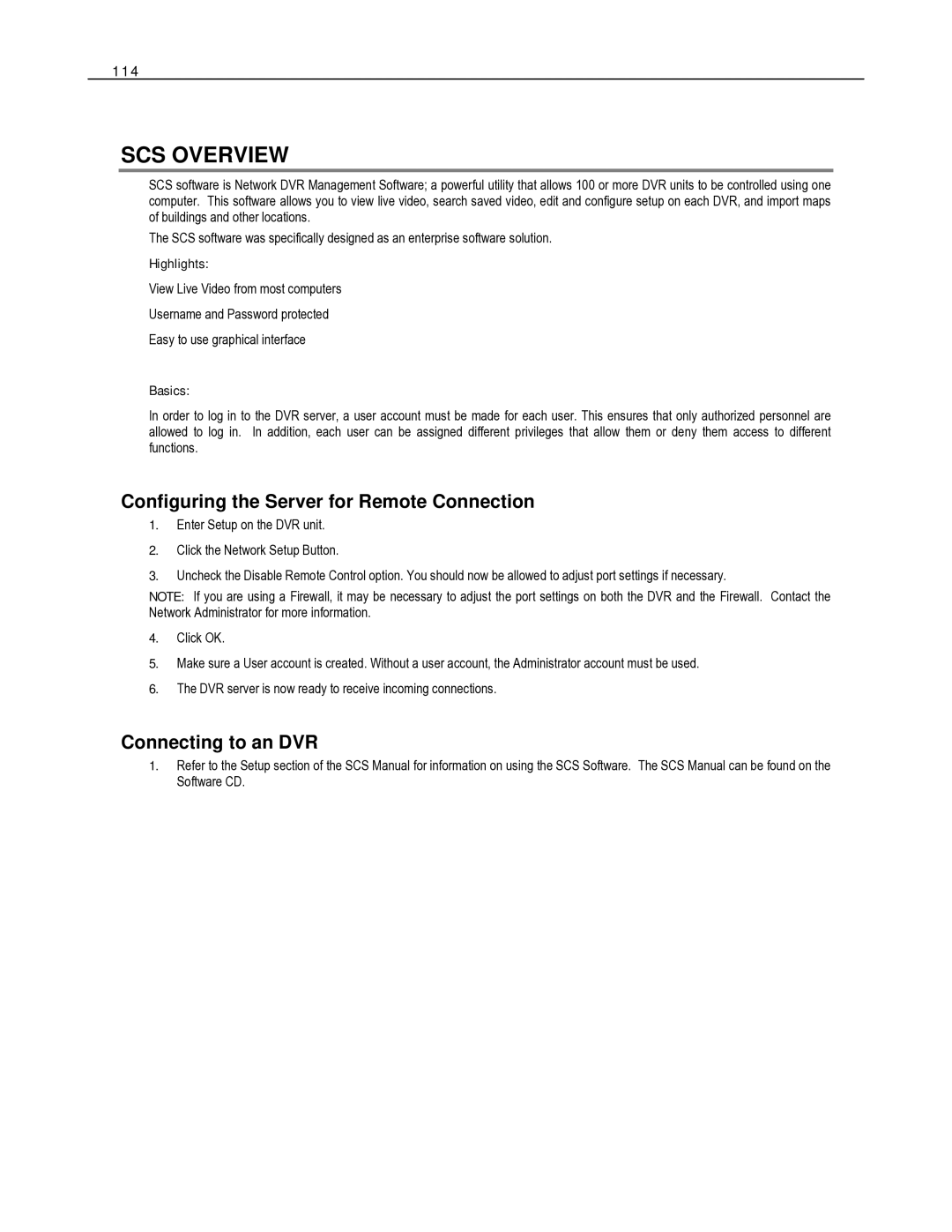 Toshiba HVR32-X, HVR8-X, HVR16-X user manual SCS Overview, Connecting to an DVR, 114 