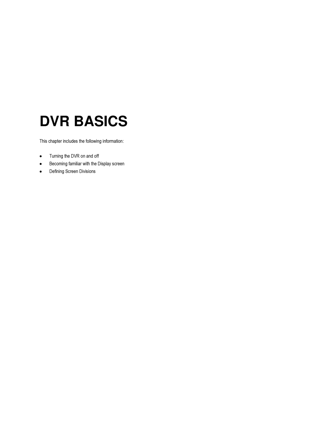 Toshiba HVR32-X, HVR8-X, HVR16-X user manual DVR Basics 