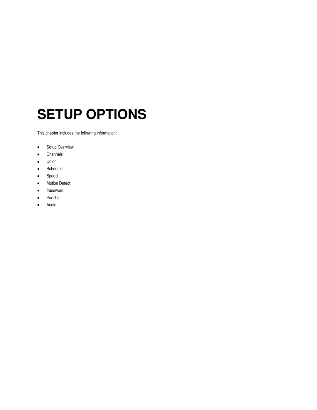 Toshiba HVR16-X, HVR32-X, HVR8-X user manual Setup Options 