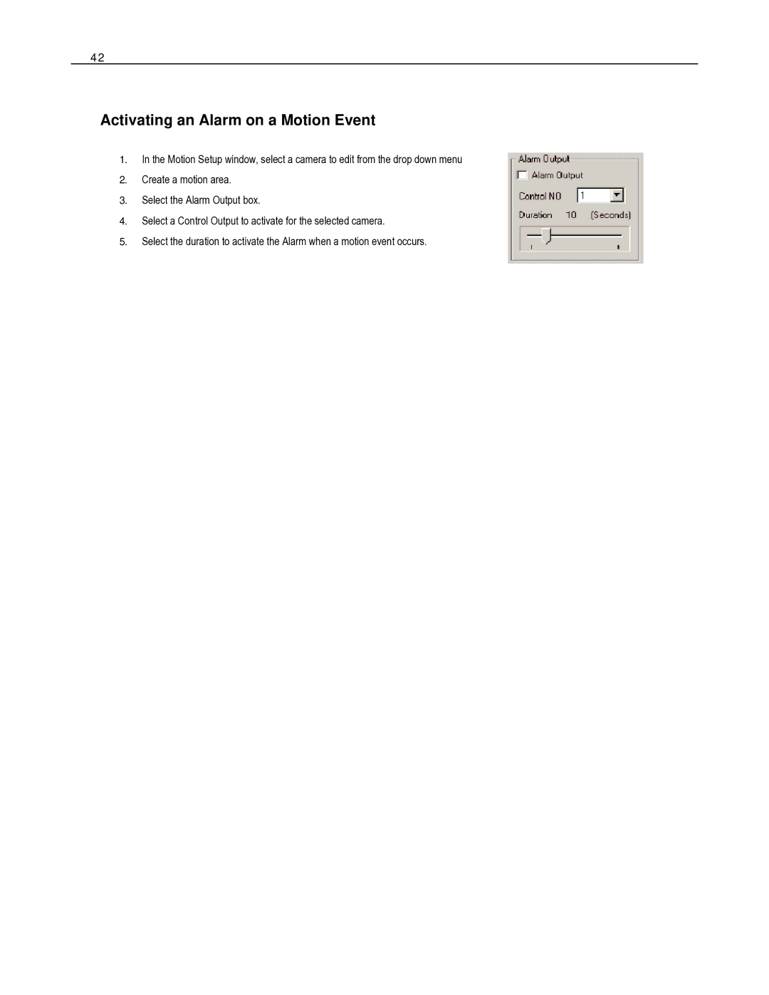 Toshiba HVR32-X, HVR8-X, HVR16-X user manual Activating an Alarm on a Motion Event 