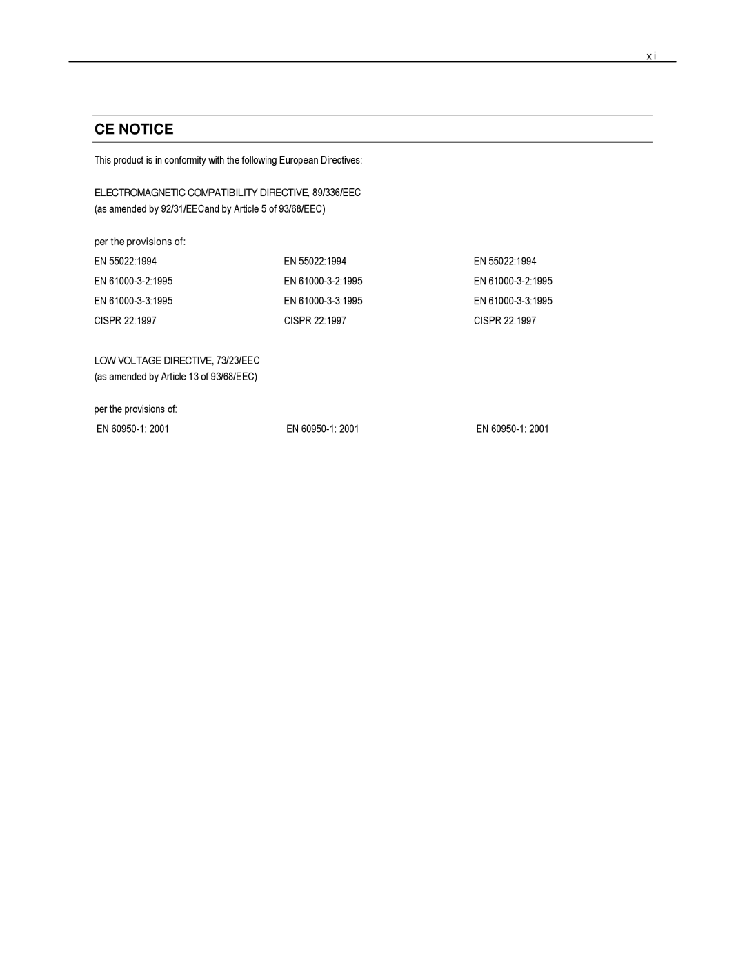 Toshiba DVS16-480-X, HVS32-480-X, XVS4-120-X, XVS16-240-X, XVS16-240V-X, HVS16-480H-X, HVS32-240-X, HVS16-240-X CE Notice 