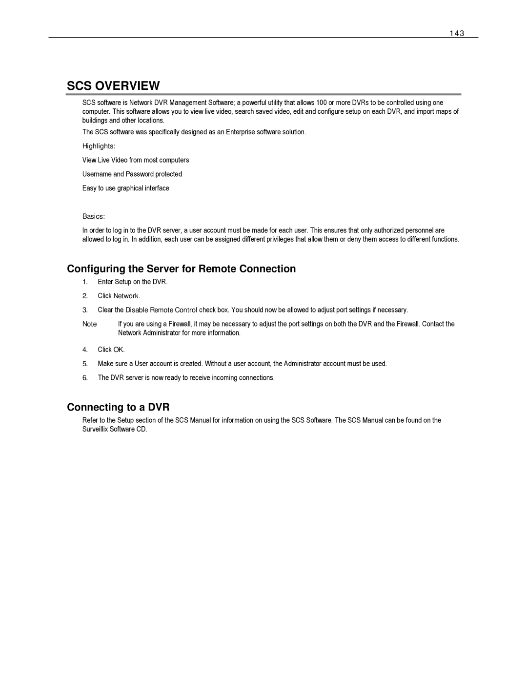 Toshiba DVS8-240-X, HVS32-480-X, XVS4-120-X, XVS16-240-X, XVS16-240V-X, HVS16-480H-X SCS Overview, Connecting to a DVR, 143 