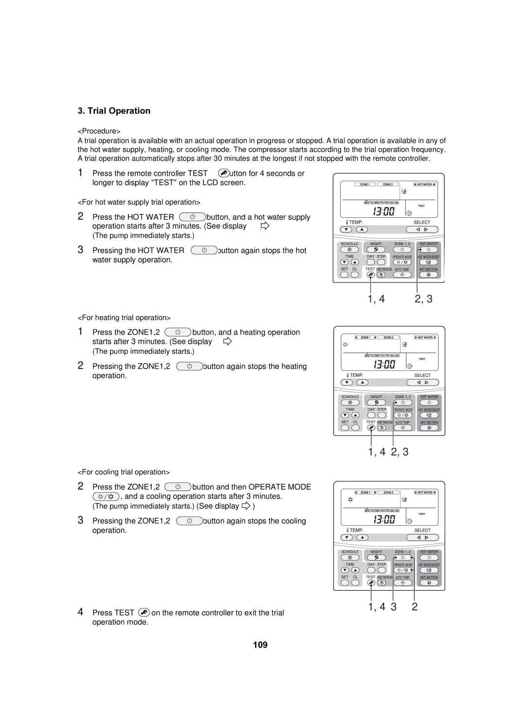 Toshiba HWS-802XWHT6-E, HWS-802H-E, HWS-802XWHM3-E, HWS-3001CSHM3-E(-UK), HWS-2101CSHM3-E(-UK) Trial Operation, 109 