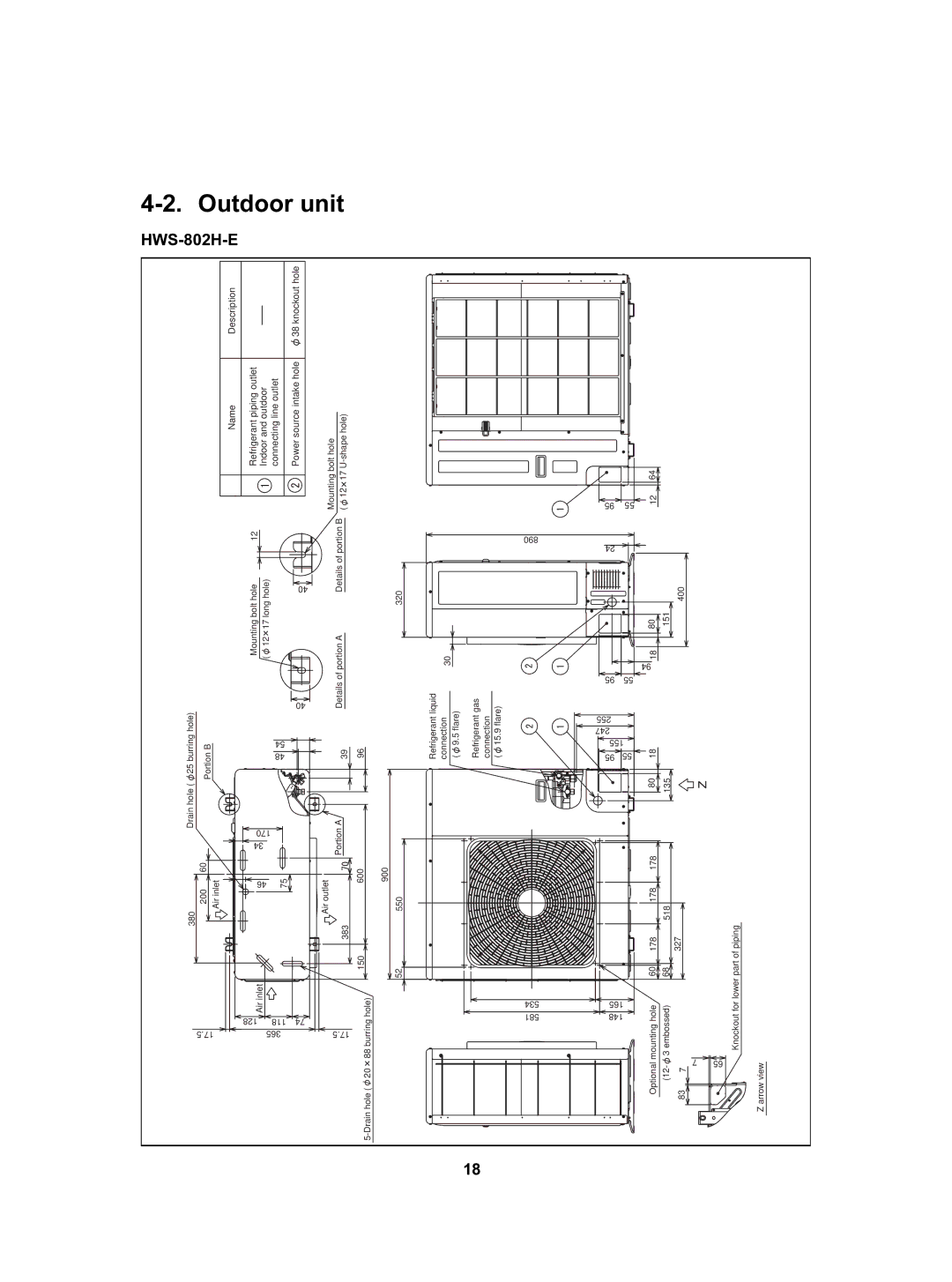 Toshiba HWS-1402XWHT9-E, HWS-802XWHT6-E, HWS-802XWHM3-E, HWS-3001CSHM3-E(-UK), HWS-2101CSHM3-E(-UK) Outdoor unit, HWS-802H-E 