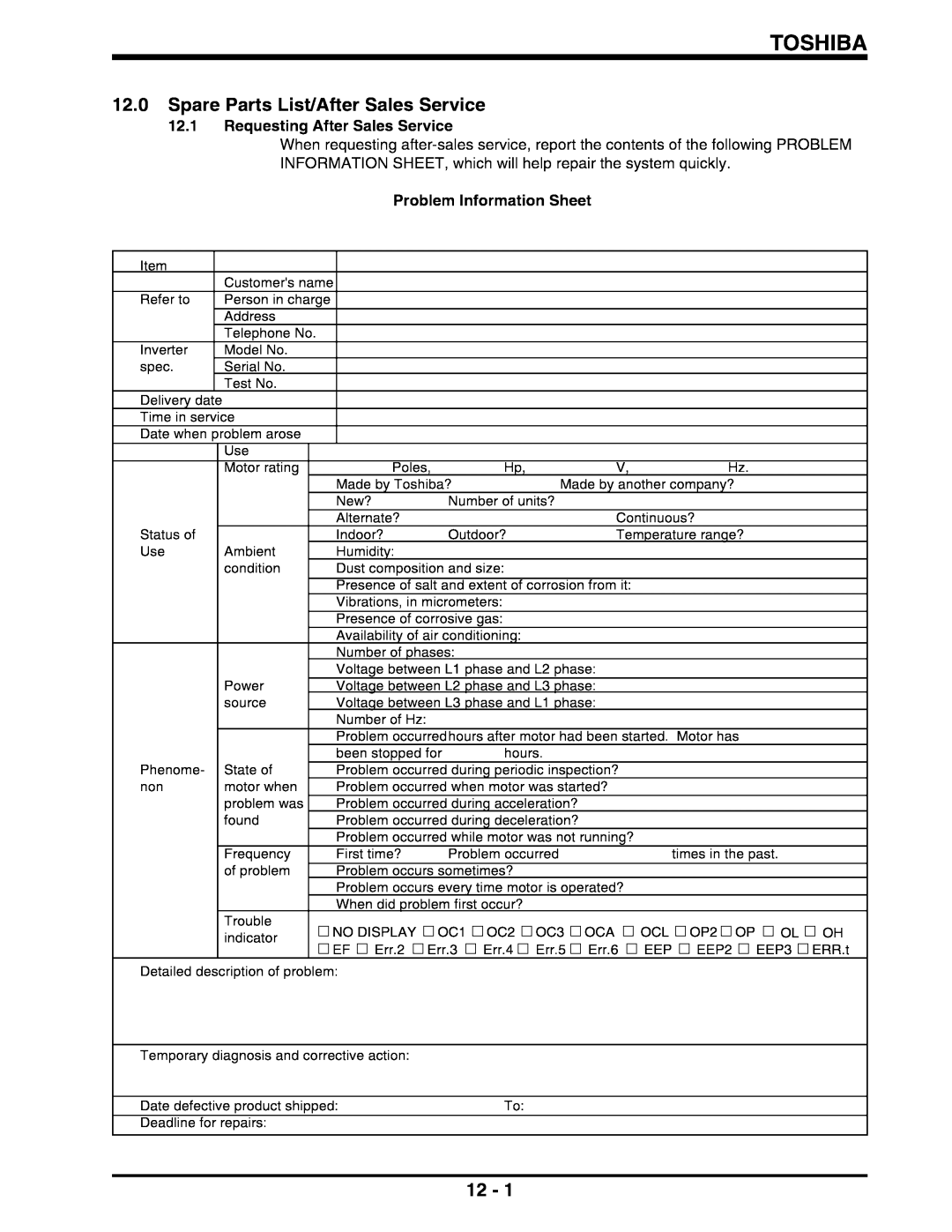 Toshiba II manual 