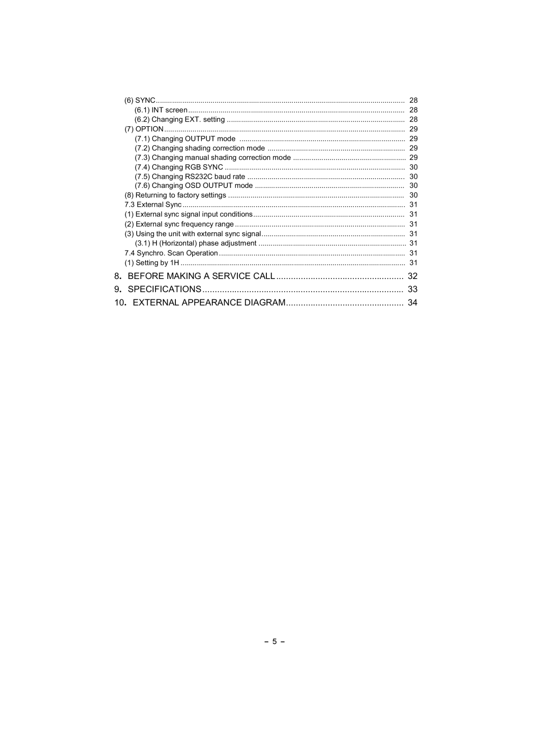 Toshiba IK - HD1C instruction manual Option 