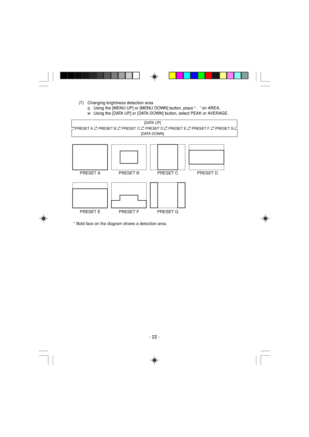 Toshiba IK-1000 instruction manual Bold face on the diagram shows a detection area 