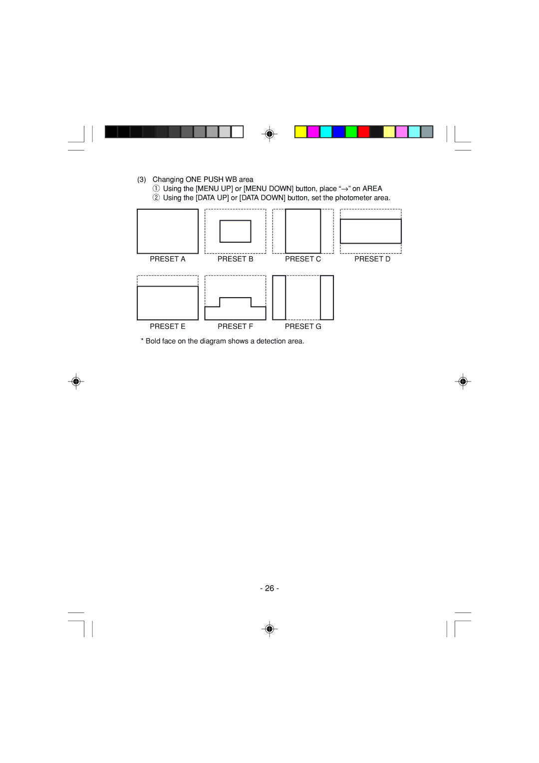 Toshiba IK-1000 instruction manual Bold face on the diagram shows a detection area 