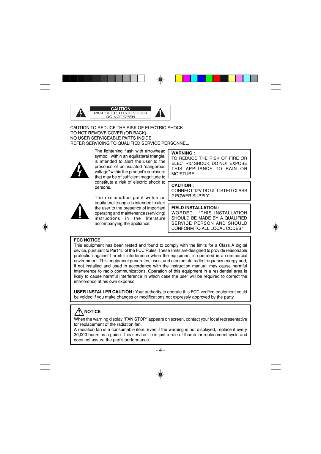 Toshiba IK-1000 instruction manual Field Installation 