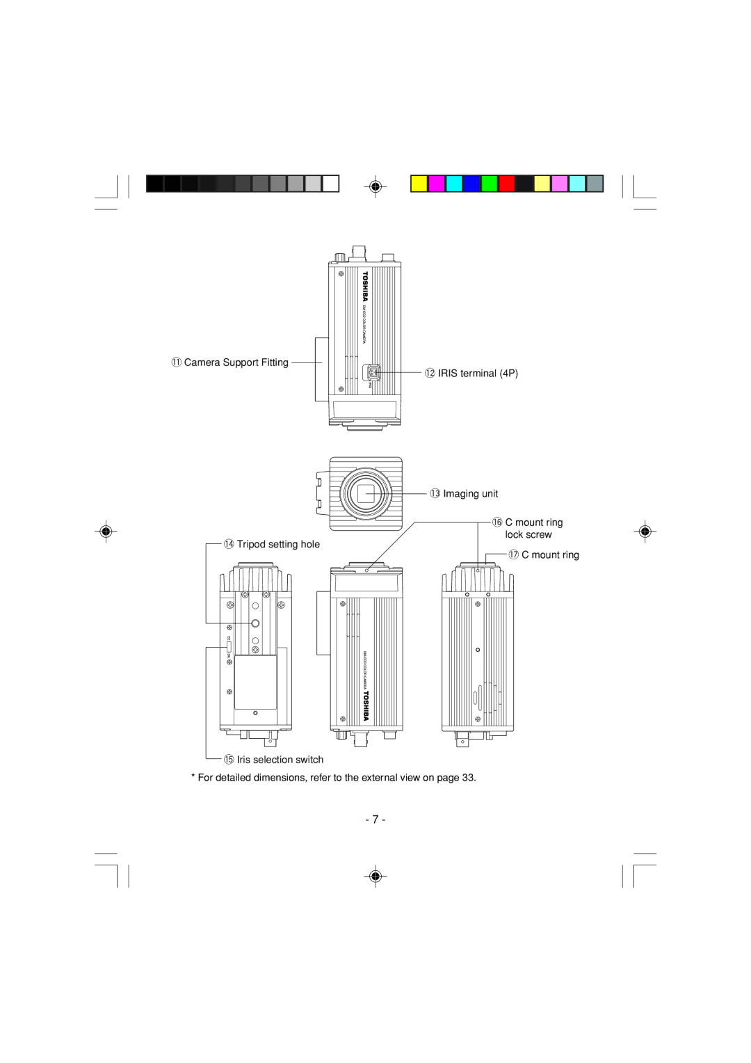 Toshiba IK-1000 instruction manual 