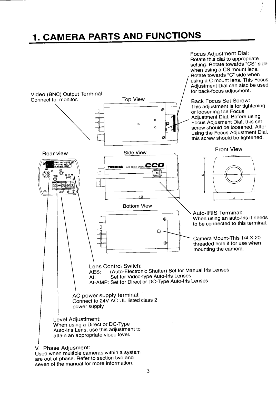 Toshiba IK-628A manual 