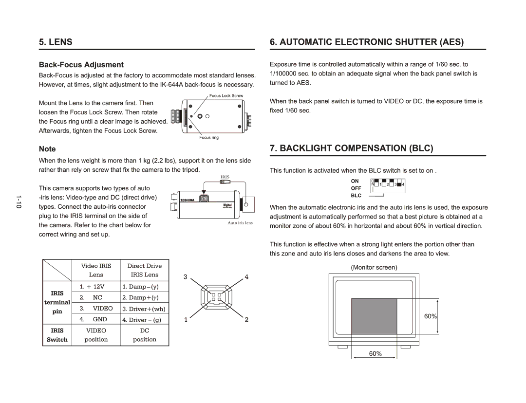 Toshiba IK-644A manual 