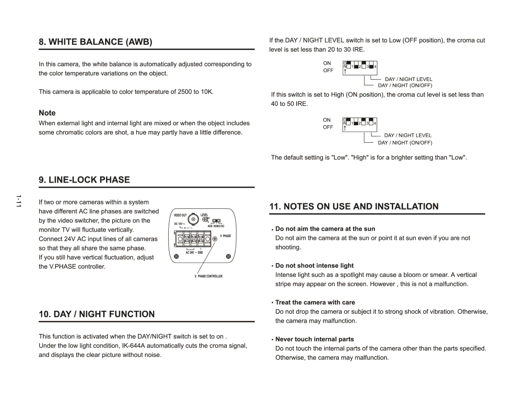 Toshiba IK-644A manual 