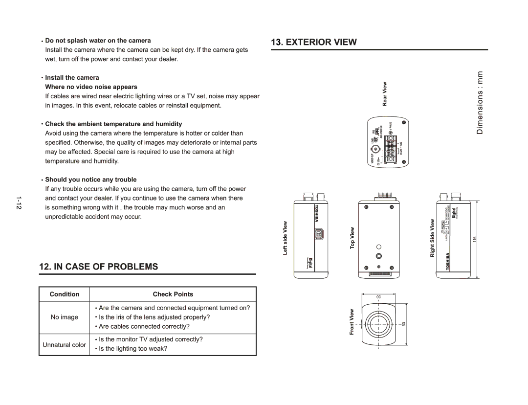 Toshiba IK-644A manual 