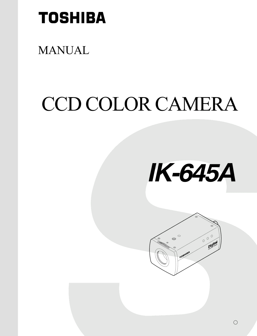 Toshiba IK-645A manual 