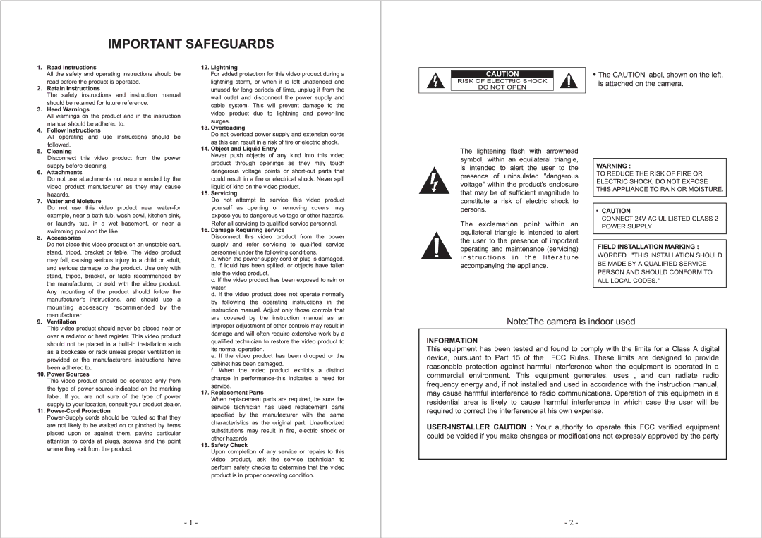 Toshiba IK-64DNA manual 