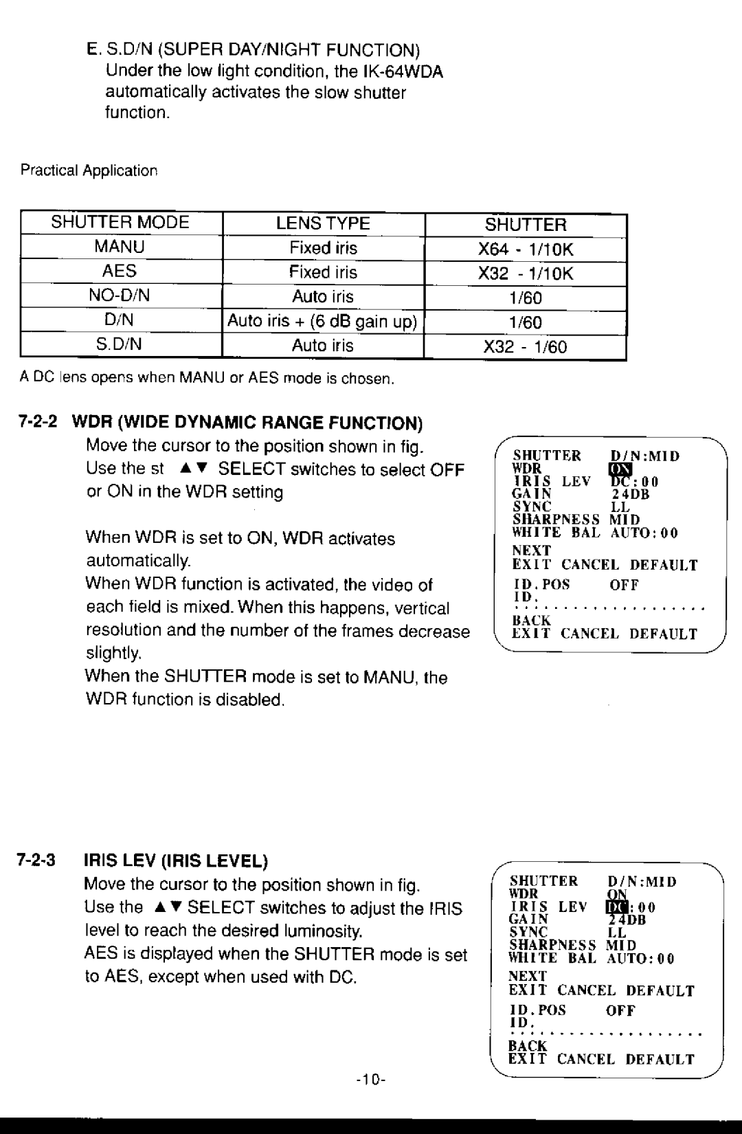 Toshiba IK-64WDA manual 