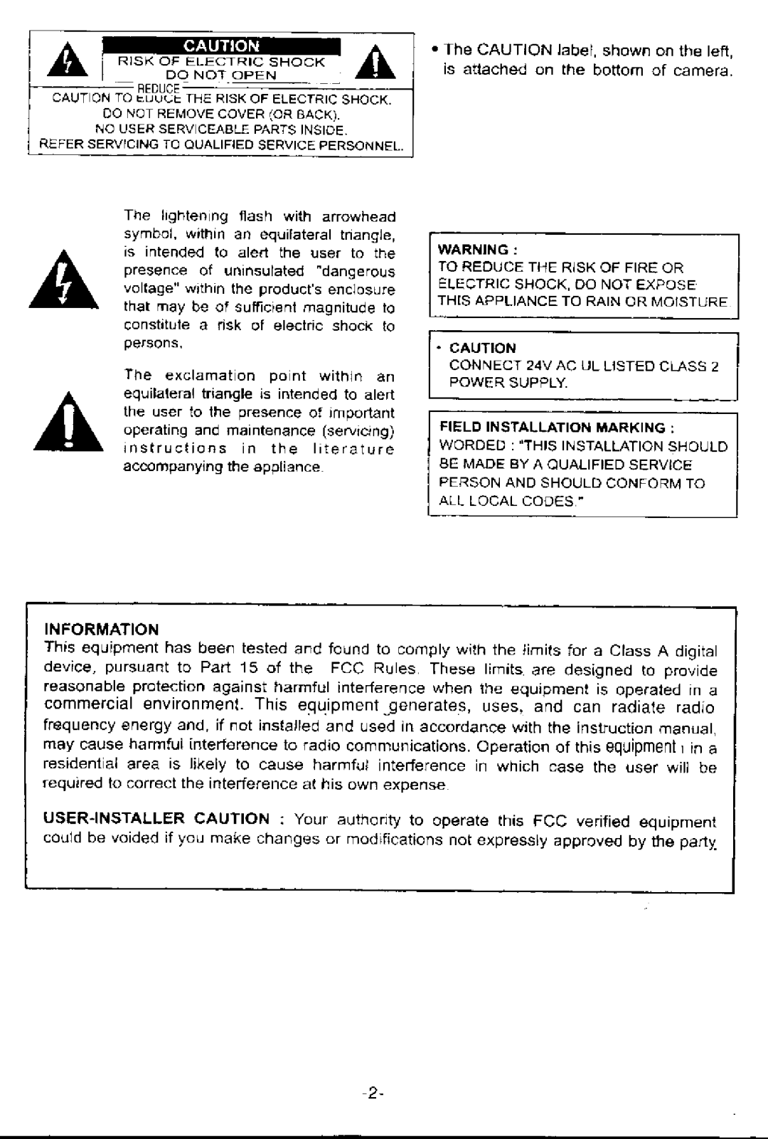 Toshiba IK-64WDA manual 