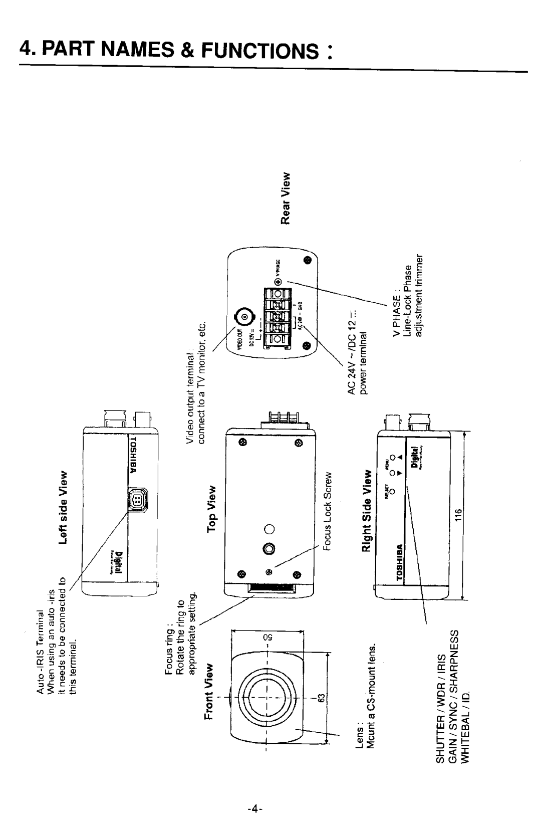 Toshiba IK-64WDA manual 