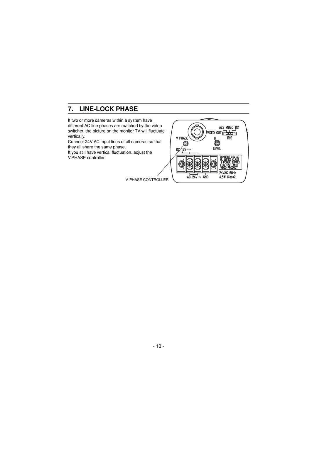 Toshiba IK-6550A instruction manual LINE-LOCK Phase 