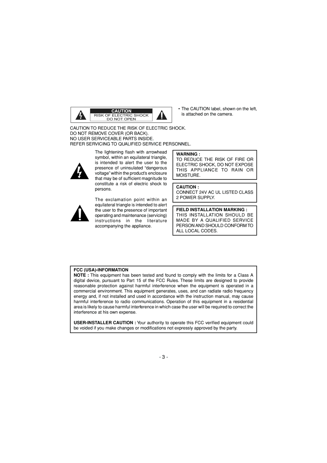 Toshiba IK-6550A instruction manual 