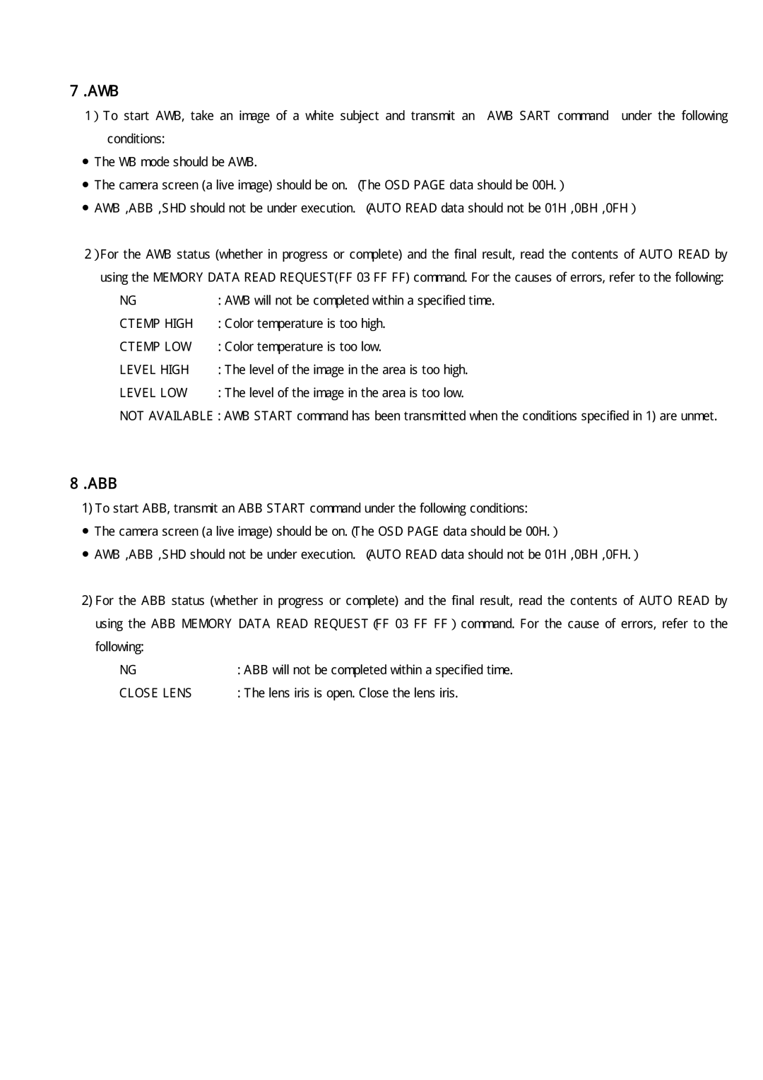 Toshiba IK-HD1 specifications Ctemp High, Ctemp LOW, Level High, Level LOW, Close Lens 