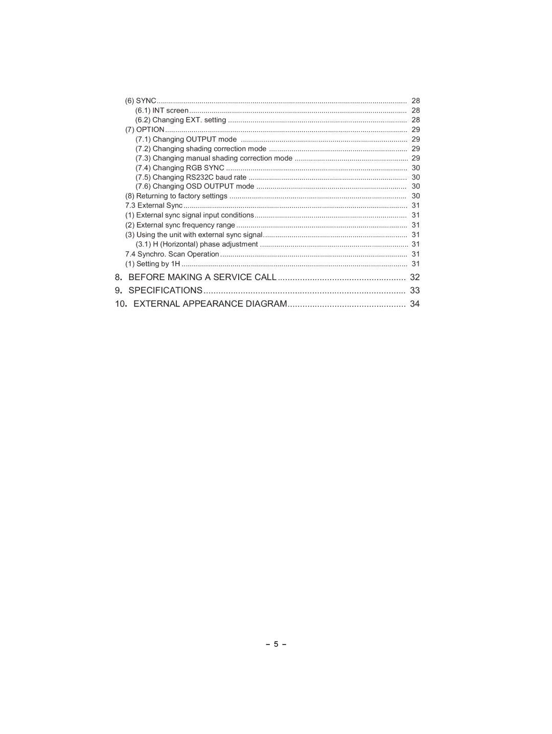 Toshiba IK-HD1D instruction manual Option 