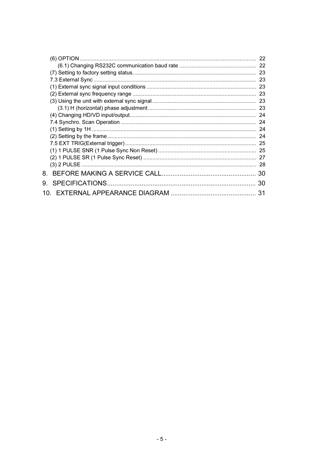 Toshiba IK-TF2 instruction manual Pulse 