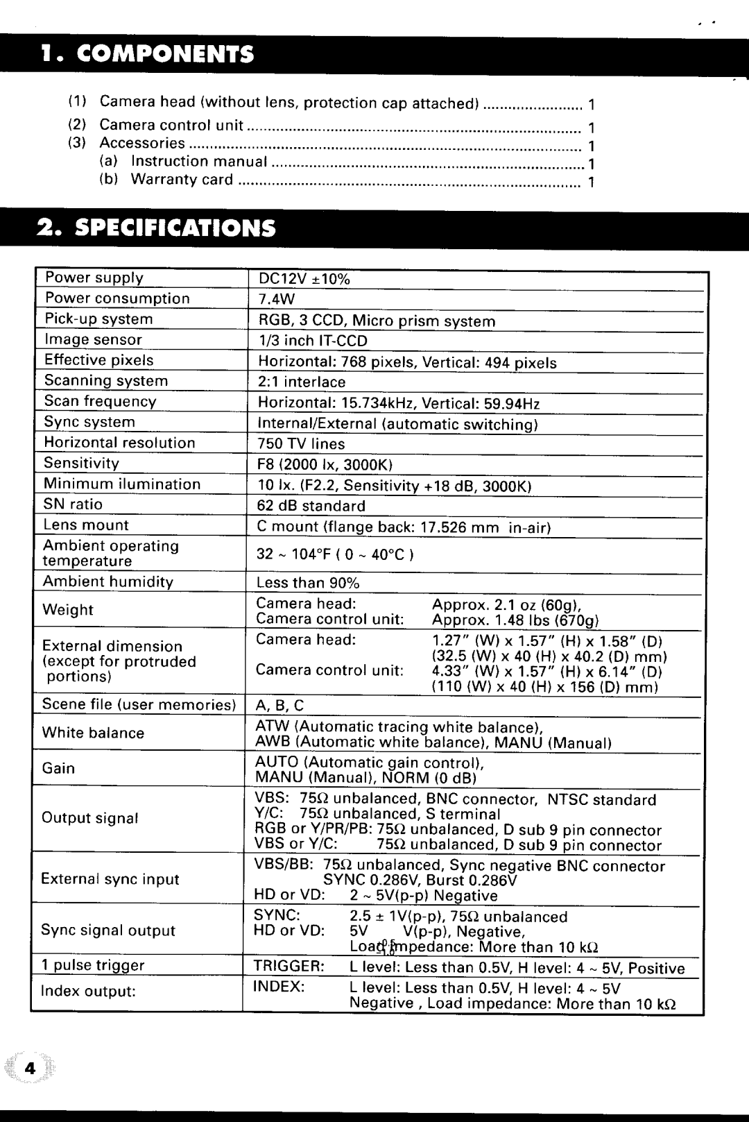 Toshiba IK-TU40A manual 