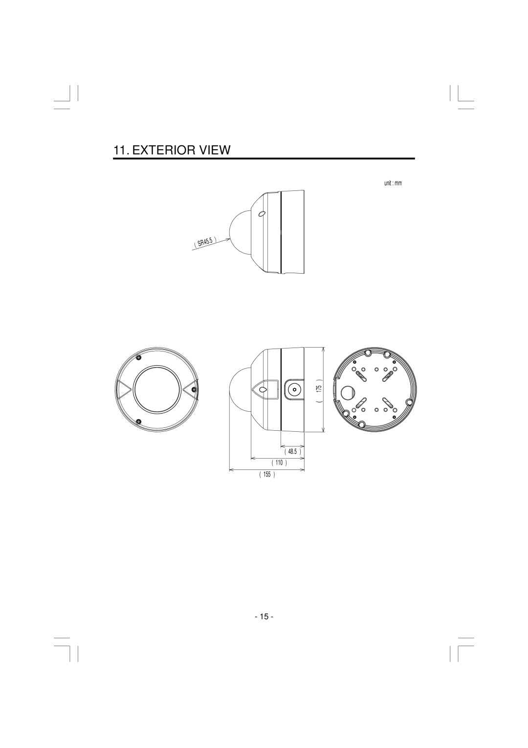 Toshiba IK-VR01A instruction manual Exterior View 