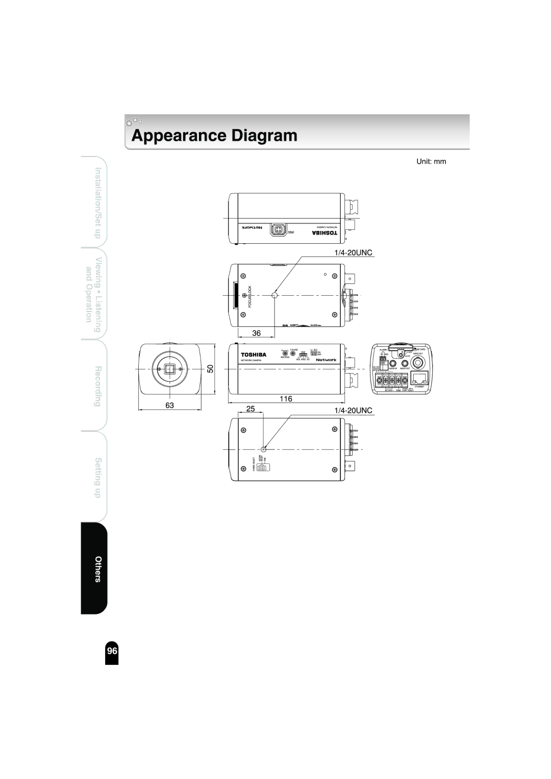 Toshiba IK-WB02A manual Appearance Diagram 