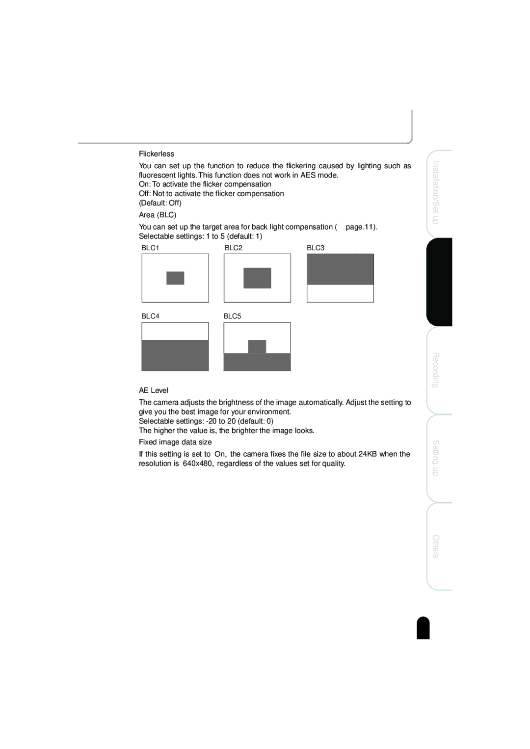 Toshiba IK-WB02A manual BLC1 BLC2 BLC3 BLC4BLC5 