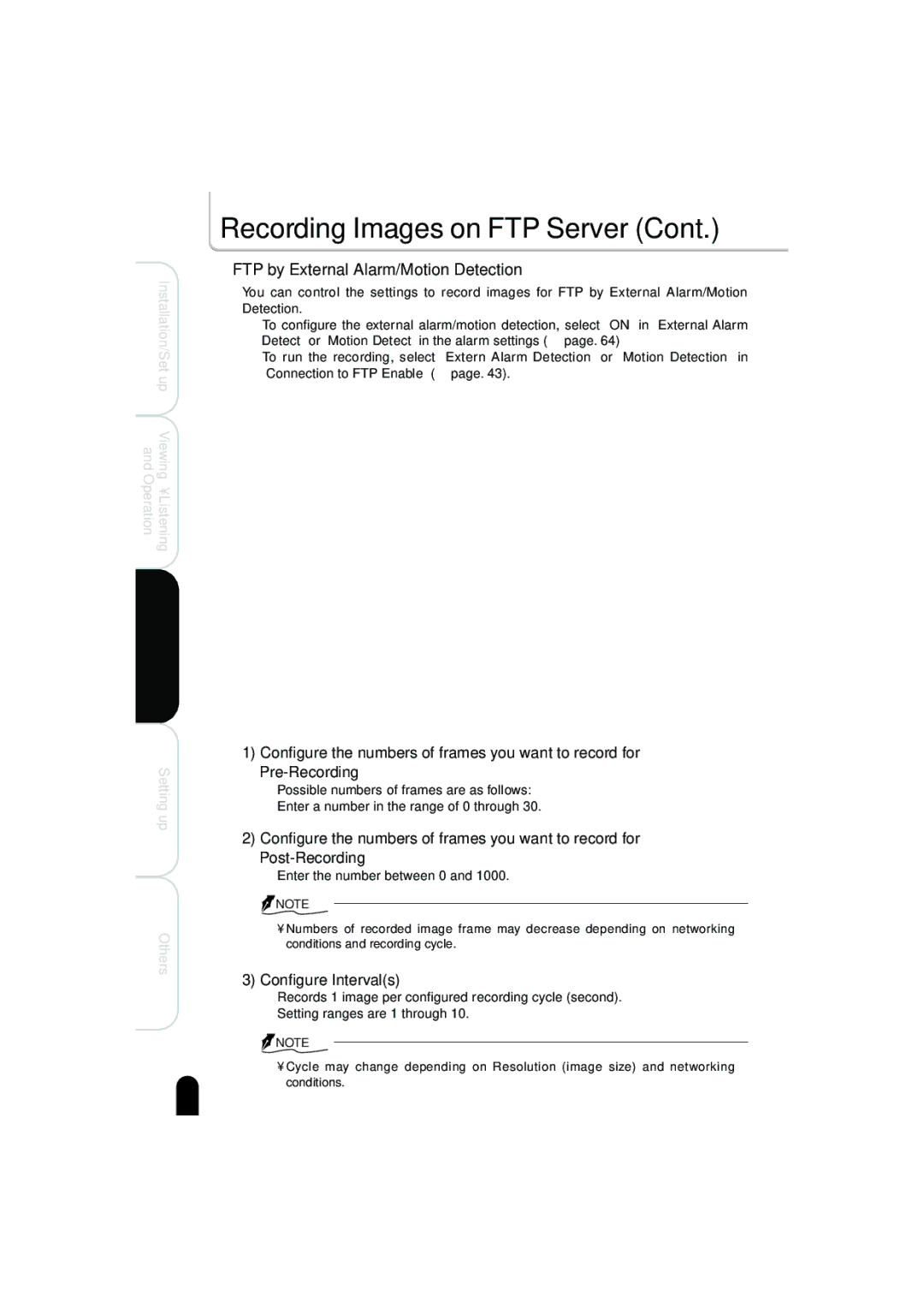 Toshiba IK-WB02A manual FTP by External Alarm/Motion Detection 