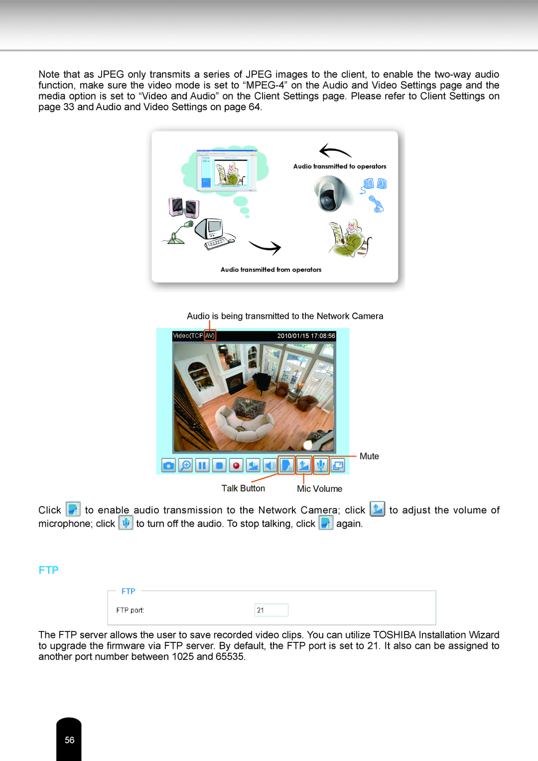 Toshiba IK-WB16A-W user manual Ftp 