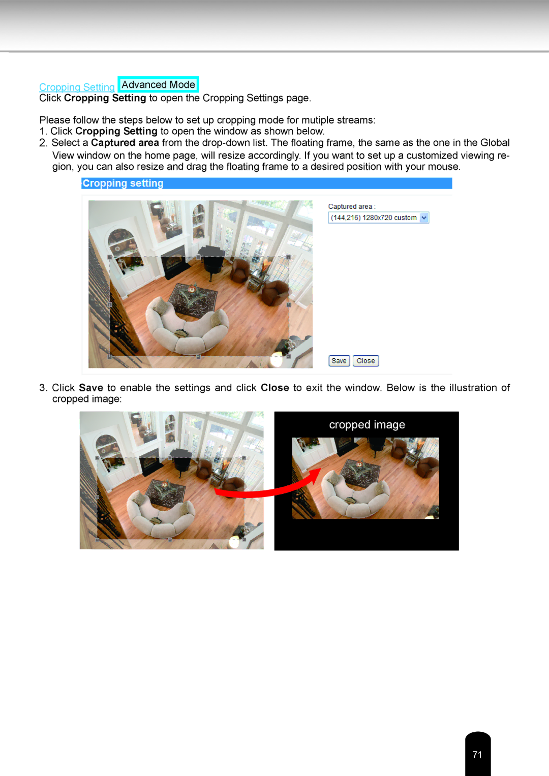 Toshiba IK-WB16A-W user manual Cropped image 