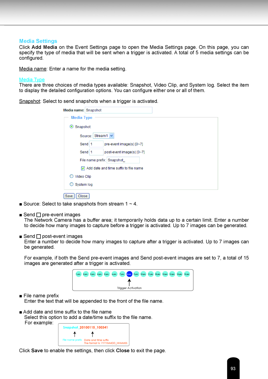 Toshiba IK-WB16A-W user manual Media Settings, Media Type 