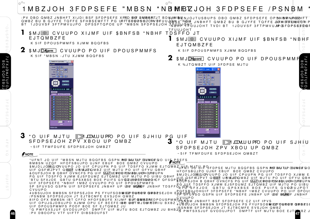 Toshiba IK-WB21A manual Playing Recorded Alarm Images, Playing Recorded Normal Images 