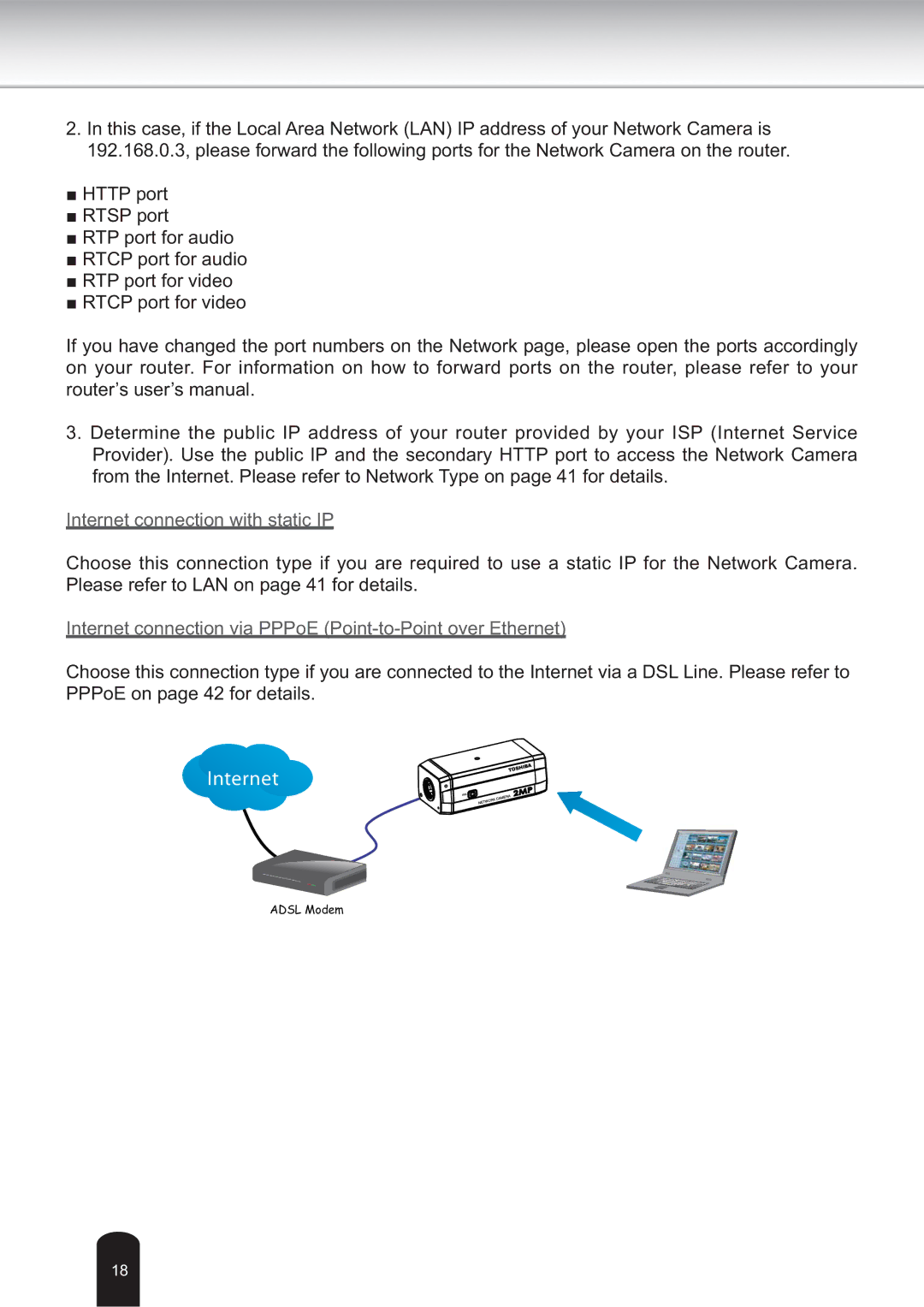 Toshiba IK-WB30A user manual Internet 