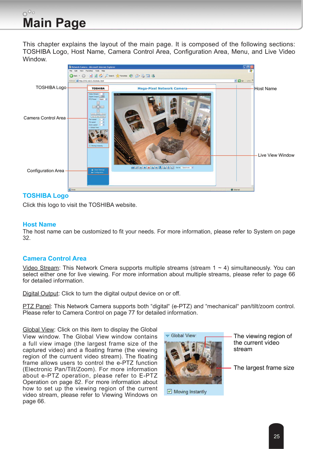 Toshiba IK-WB30A user manual Main, Host Name 