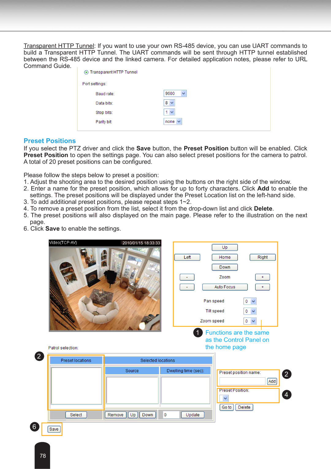 Toshiba IK-WB30A user manual Preset Positions 