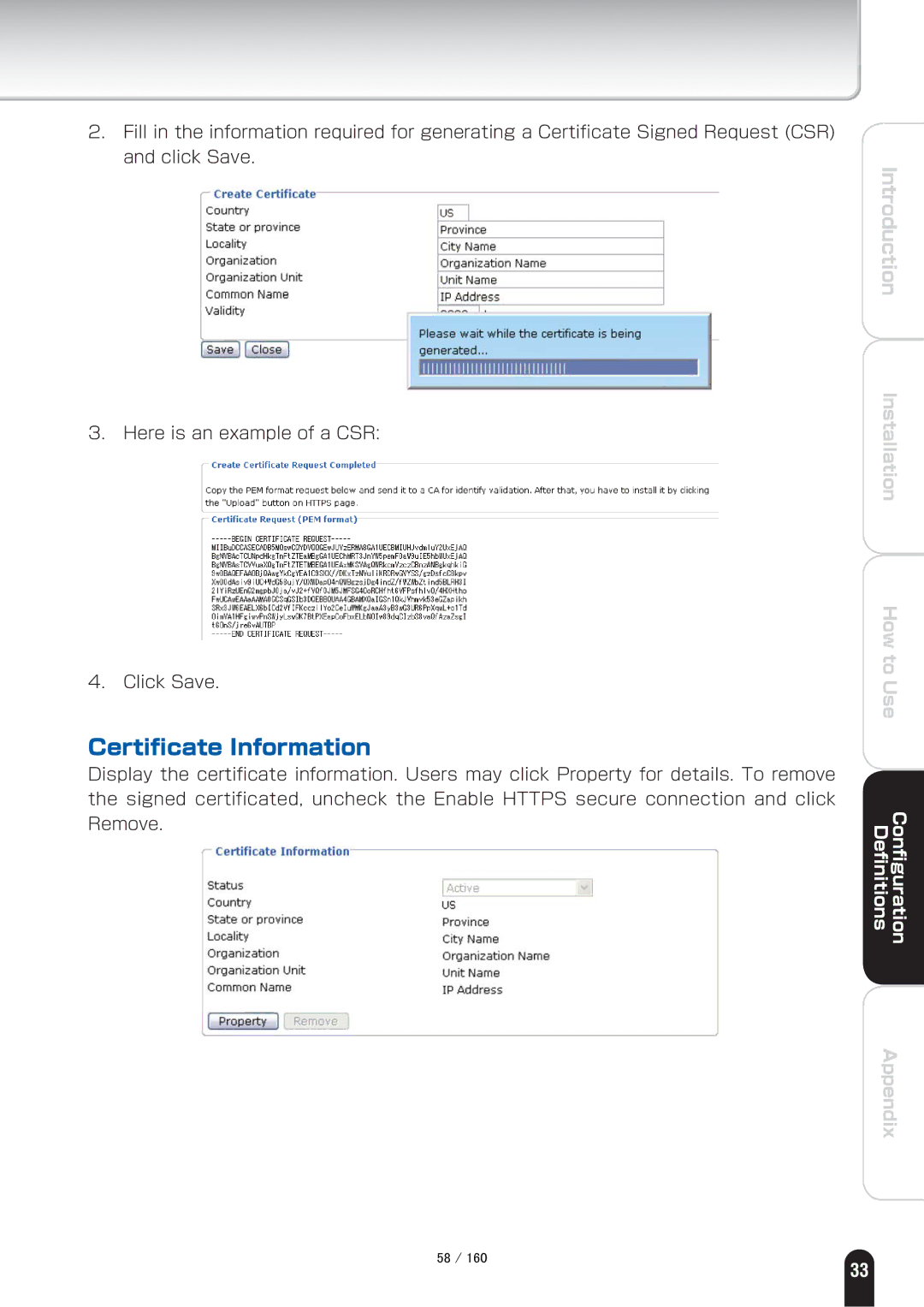 Toshiba IK-WB70A manual Certiﬁcate Information 