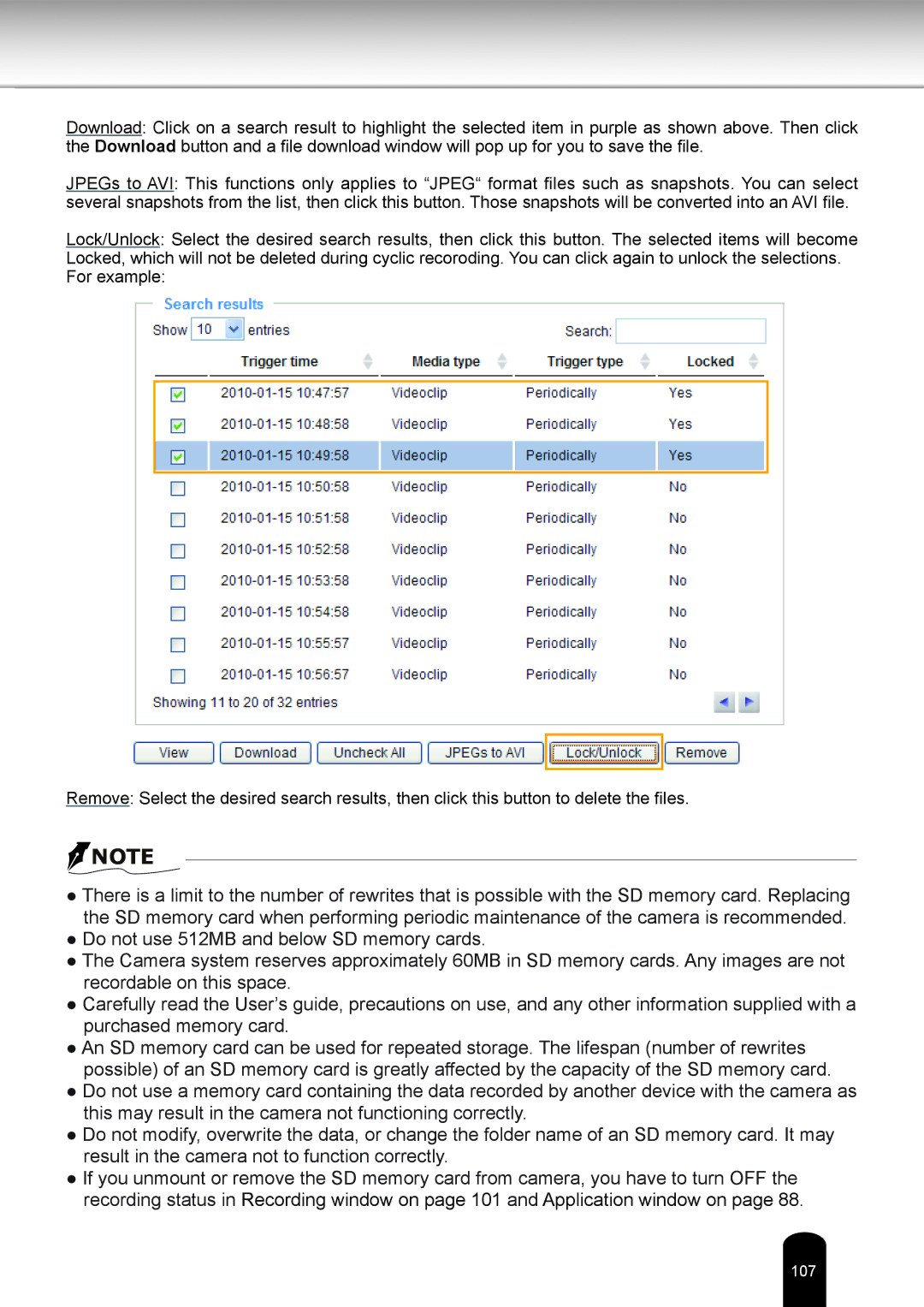 Toshiba IK-WB80A user manual 107 