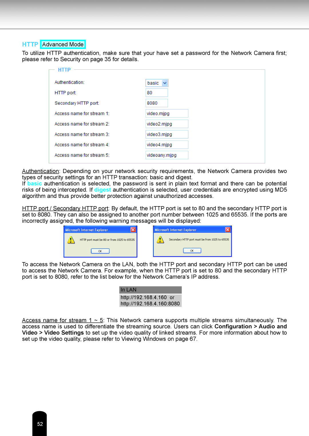 Toshiba IK-WB80A user manual Http 