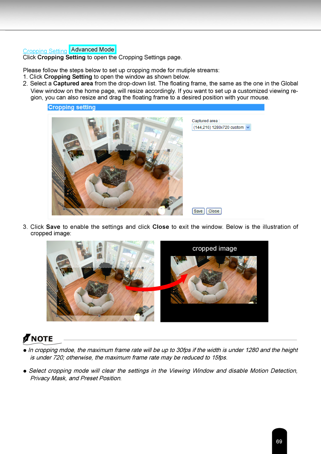 Toshiba IK-WB80A user manual Cropped image 