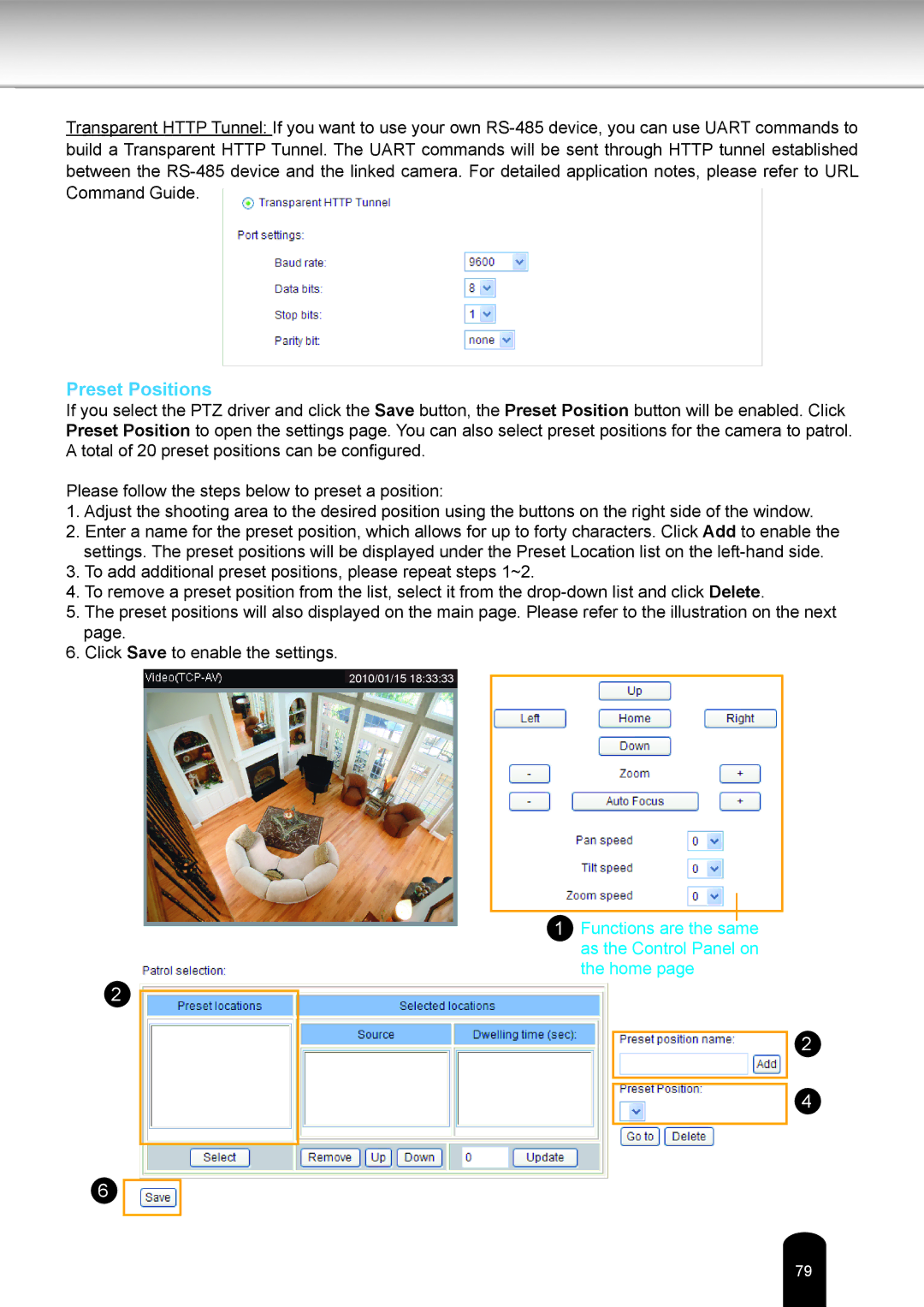 Toshiba IK-WB80A user manual Preset Positions 