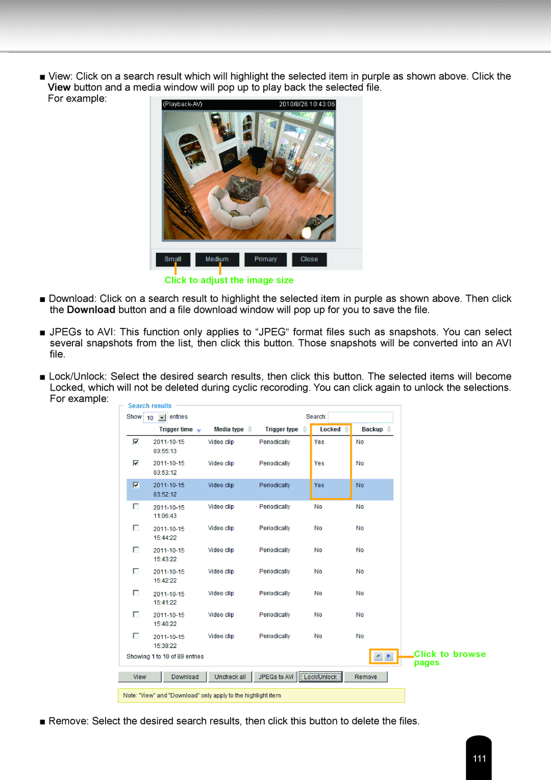 Toshiba IK-WB81A user manual Click to adjust the image size 